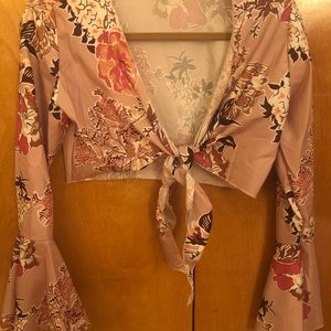 Floral printed crop top